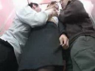 Hot and Horny Elevator Sex with Innocent Nippon Girl and Fucking XXX