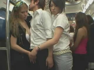 Japanese Pornstar's Erotic Ride in Tokyo Subway: Nippon Tekoki XXX