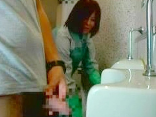 Japanese Pornstar Gets Nailed by Stranger in Public Bathroom