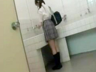 JAV Student Gets Fucked Hard in Public Bathroom, Nippon Style