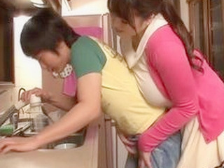 Thai Sex Kitchen: Nippon Porn Nipple Seduction with Nude Thai Stepsister Fuck Toy